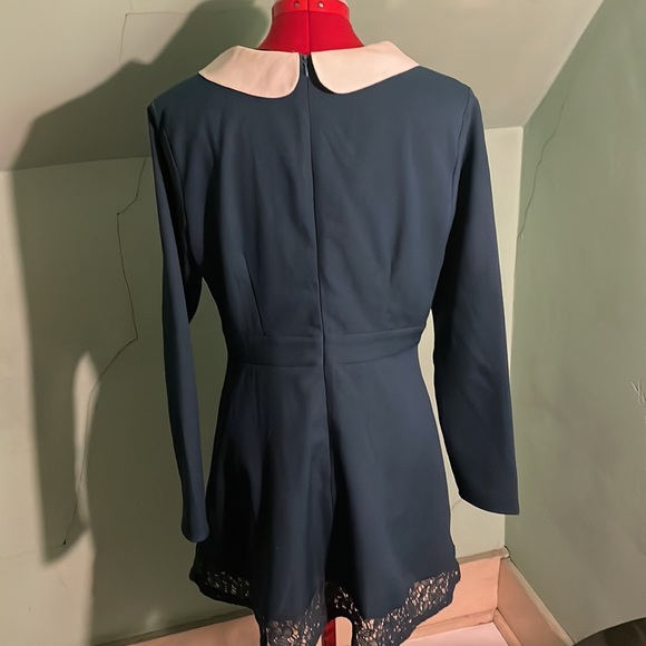 Gorgeous teal lace holiday dress size large retro vintage look from ModCloth - Picture 5 of 6